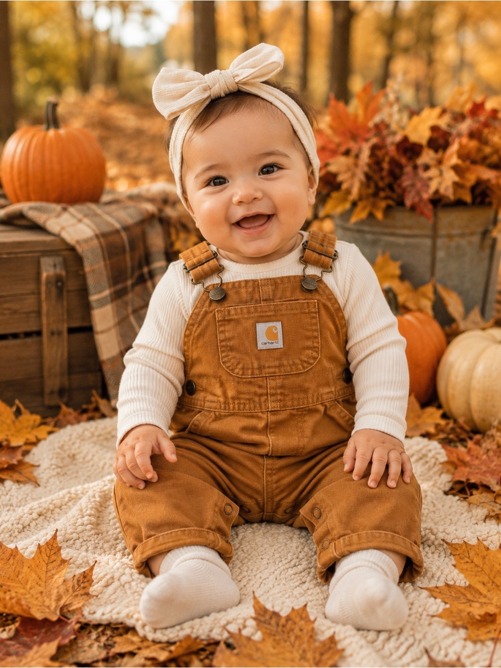 Carhartt Toddler Overalls in Warm Rust Tan